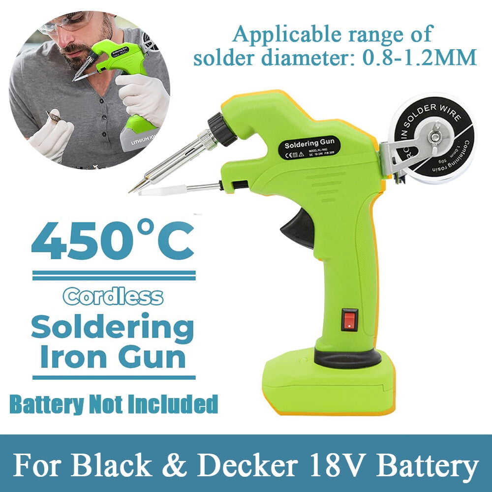 ALLTIMES Cordless Soldering Iron Gun for Black & Decker 18V Battery