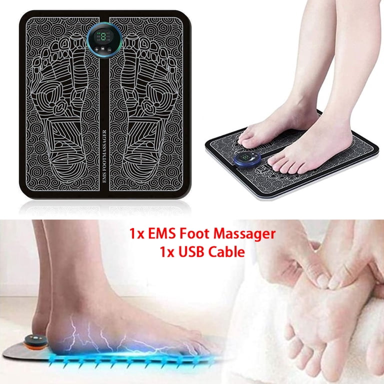 ALLTIMES EMS Foot Massager, USB Charger Soft Silicone Foot Pad, Low  Frequency Electrical Impulse, Improves Circulation, Relax Stiffness Muscles  ...