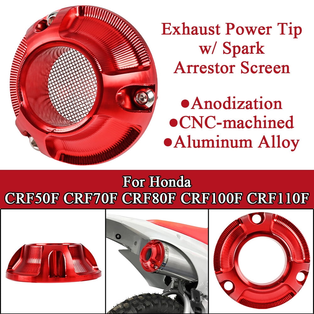 CNC Exhaust Power Tip W/Screen Arrestor For Honda CRF110F CRF 50F Dirt ...