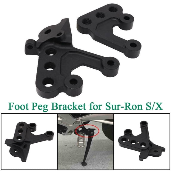 ALLTIMES Foot Peg Bracket for Sur-Ron S/X, 7075 Aluminum Black Anodized Finish