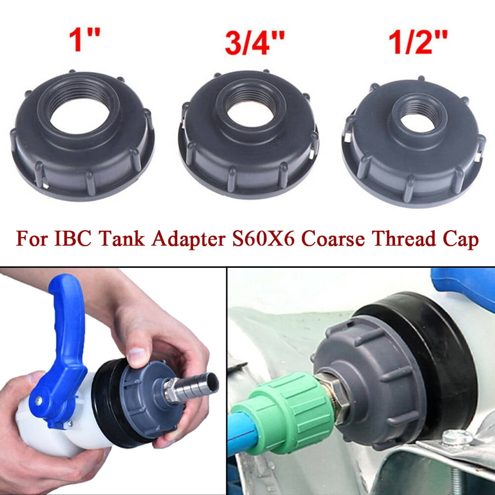 ALLTIMES For IBC Tank Adapter S60X6 Coarse Thread Cap 1/2