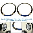thumbnail image 1 of ALLTIMES Headlight Trims Ring for MINI Cooper F55/F56/F57 2014-2018, 51137300631/51137300632, Glossy Black, 1 of 6