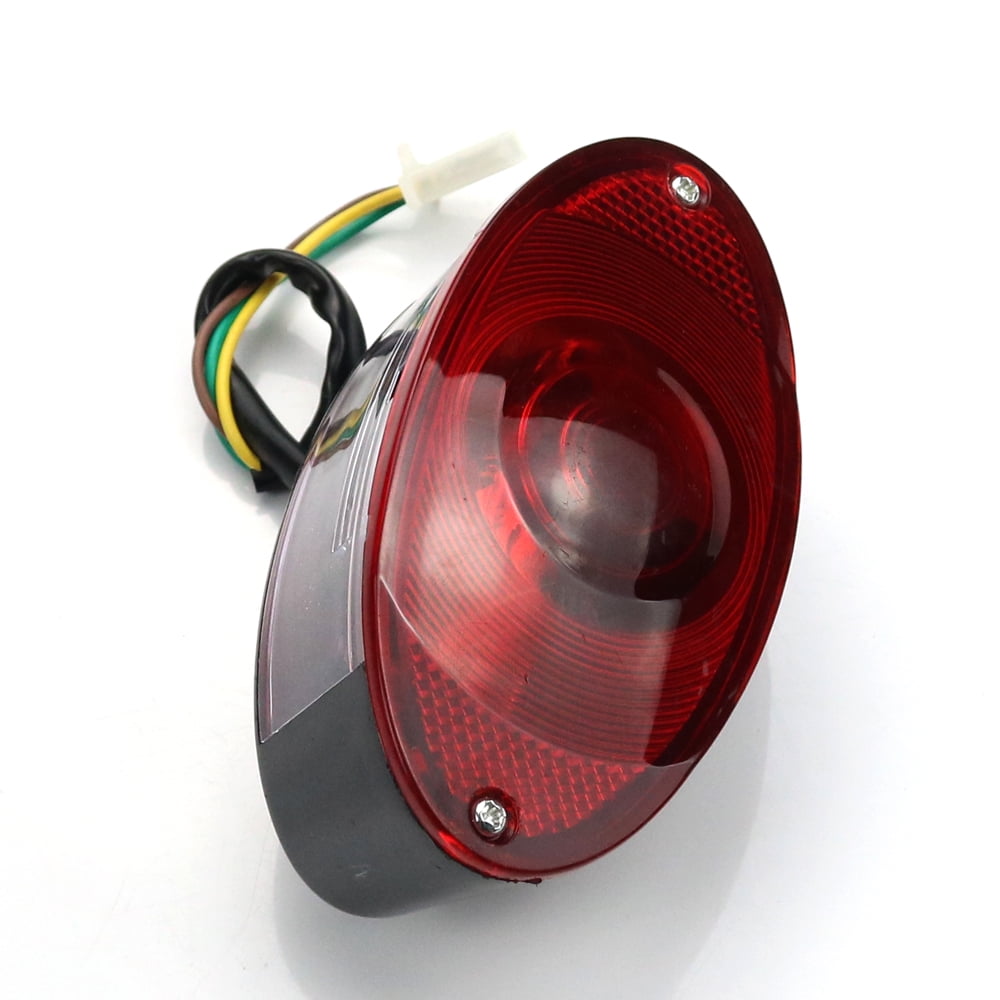 Motorcycle Tail Brake Light OZ-USA® Turn Signal Dual Intensity Red LED Black Custom Cruiser ATV Golf Cart