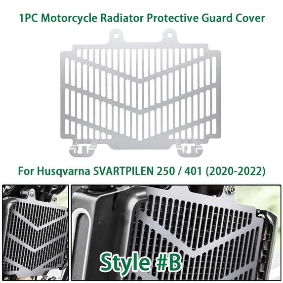 ALLTIMES Motorcycle Radiator Protective Guard Cover, for Husqvarna SVARTPILEN 250 / 401 (2020-2022), Silver 6061 Aluminum Alloy, Rustproof Dustproof, 1PC
