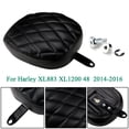 thumbnail image 1 of ALLTIMES Motorcycle Seat Cushion, for Harley XL883 XL1200 48 2014-2016, Black Leather, 1 of 7