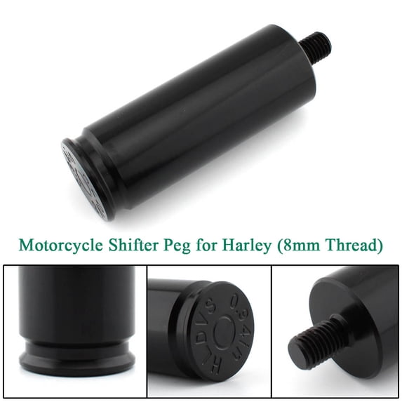 ALLTIMES Motorcycle Shifter Peg for Harley, 8mm Thread, CNC Aluminum, Black or Silver