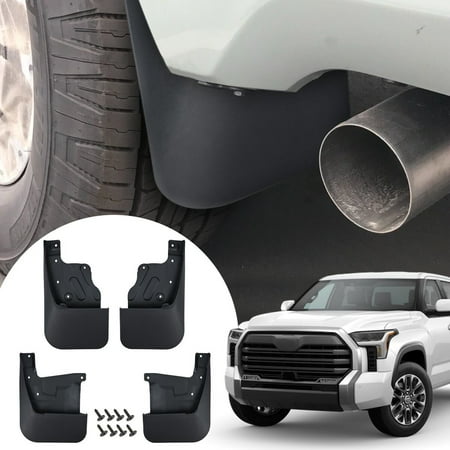 ALLTIMES Mud Flaps Kit for Toyota for Tundra 2022-2023, Black PP Front and Rear Splash Guards with 8 Screws