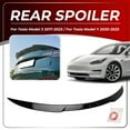 thumbnail image 1 of ALLTIMES Rear Spoiler Tail Wing, for Tesla Model 3 2017-2023, for Tesla Model Y 2020-2023, ABS, Gloss Black or Carbon Fiber Look, Spoiler Trunk Lip with Adhesive Tape, 1 of 8