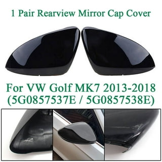 1 Pair Black Rearview Mirror Cover Left Right Side Mirror Covers Caps for  VW Golf MK7 7.5 GTI 7 Golf 7 R (Carbon Fiber)