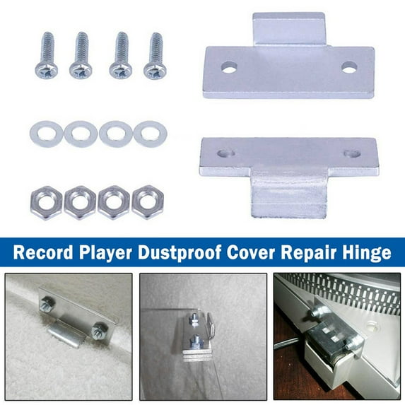 ALLTIMES Record Player Cover Repair Hinge Set for Technics SL-Q2, SL-Q3, SL-D1, SL-Q200, SL-B1, SL-DD2, SL-3200, Durable Aluminum Alloy