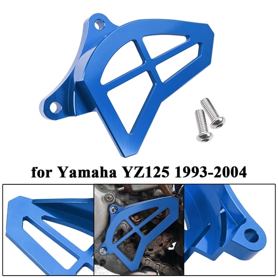 ALLTIMES Sprocket Guard Cover for Yamaha YZ125 1993-2004, Blue CNC Billet Aluminium Engine Sprocket Cover Case Saver Guard Protector
