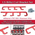 thumbnail image 1 of ALLTIMES Square Lgnition Billet Coil Brackets Mount Valve Cover for LS1 D580 Coils Only, Red CNC 6061 Aluminum Alloy, 1 of 13