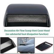 ALLTIMES Universal Car Auto Decorative Air Flow Scoop Vent Cover Hood, ABS Plastic, Black or Silver