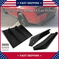 thumbnail image 2 of SDeelCase Universal Rear Bumper Diffuser – 4 Fins – 22" X 21" – Black ABS 2 of 2