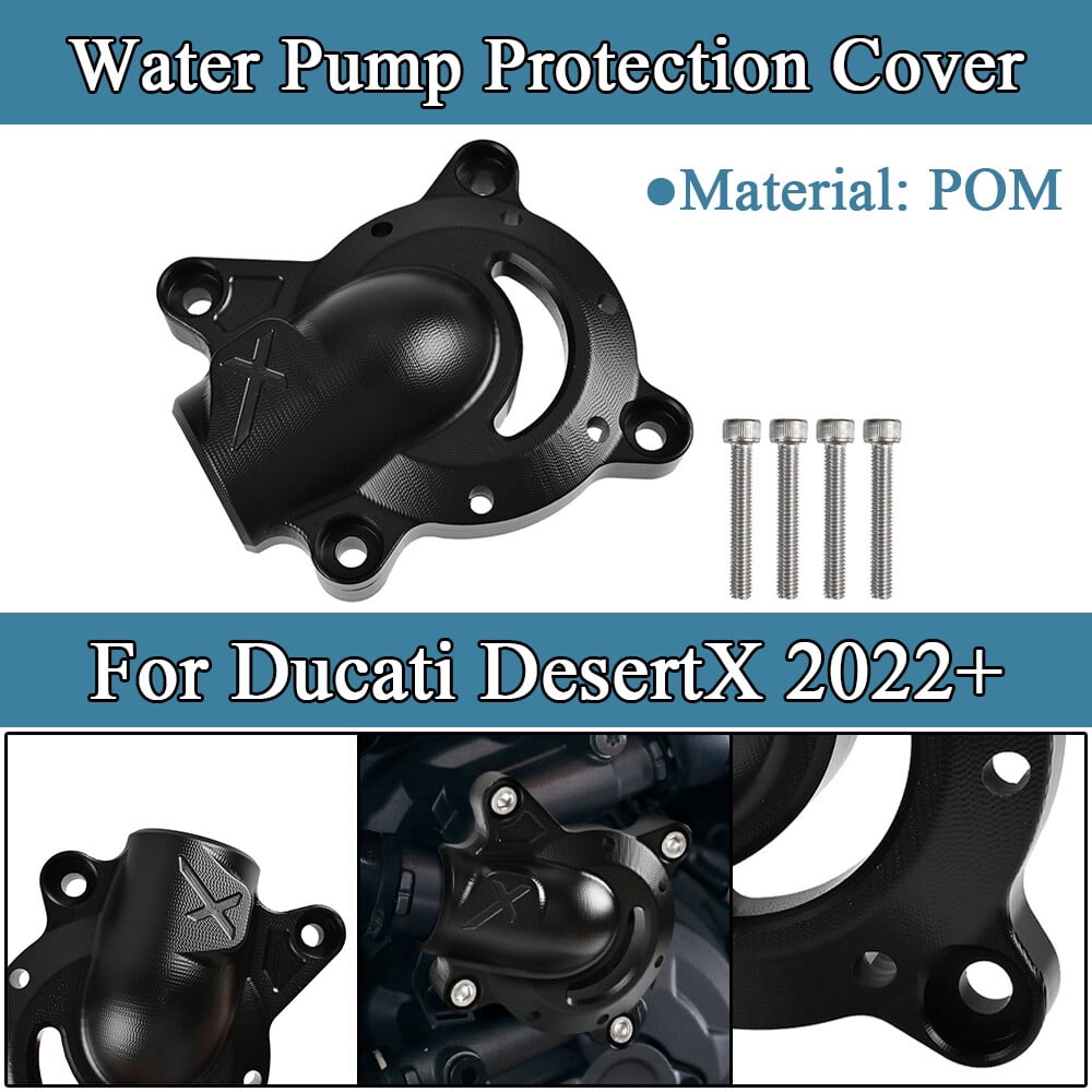 ALLTIMES Water Pump Protection Cover for Ducati DesertX 2022+, Black