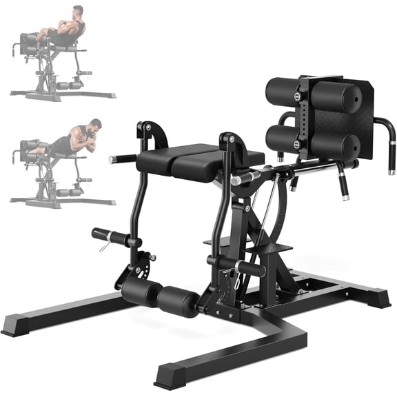 ALLVIATE Adjustable Glute Ham Developer, GHD Machine & Leg Extension and Curl Machine 2 in 1, Strength Training Machine for Hyperextension & Nordic Hamstring Curl