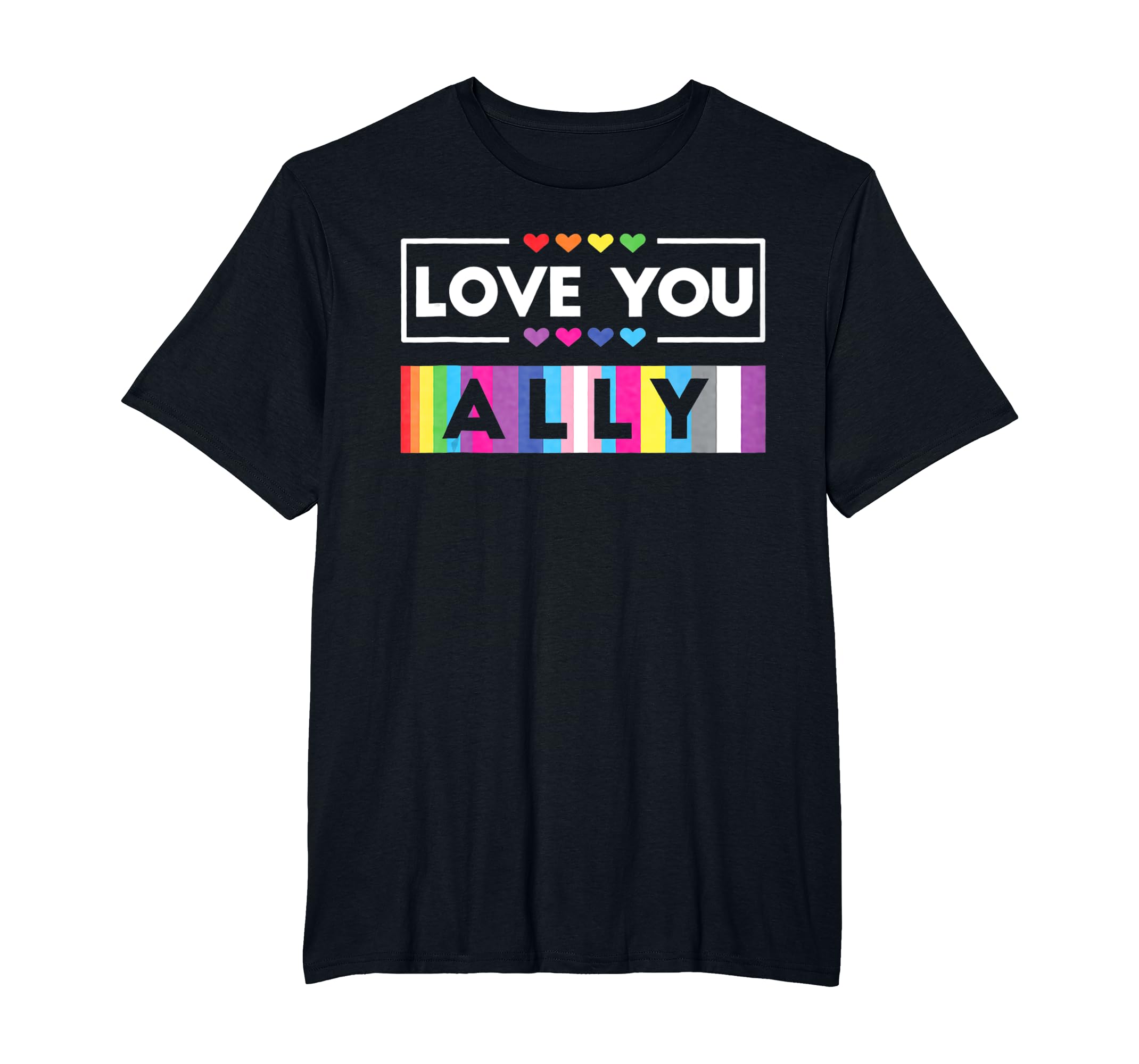 ALLY LGBTQ Flag Gay Pride Month Transgender Rainbow Lesbian T-Shirt ...