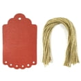 thumbnail image 1 of ALLYDREW 50 Red Gift Tags/Hang Tags with Large Scalloped Edge for Gift Wrap, Arts & Crafts & Price Tags (Pearl Shine Red Gift Tags & Pre-Cut Strings), 1 of 2