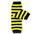 thumbnail image 1 of ALLYDREW Animals and Fun Colorful Baby Leg Warmers, Stripes Black & Yellow, 1 of 2