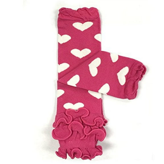 ALLYDREW Funky Prints & Patterns Baby Leg Warmer & Toddler Leg Warmer for Boys & Girls, Pink Ruffle Hearts
