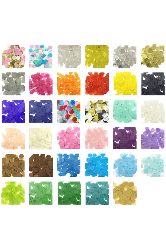 Round Tissue Paper Confetti 1" Circle Confetti - Pastel Mix
