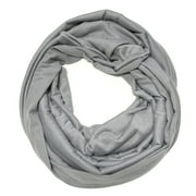 ALLYDREW Soft Lightweight Jersey Knit Infinity Scarf, Light Gray