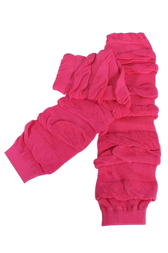 Solid Baby Leg Warmer & Solid Toddler Leg Warmer for Boys & Girls (Ruffle Hot Pink)