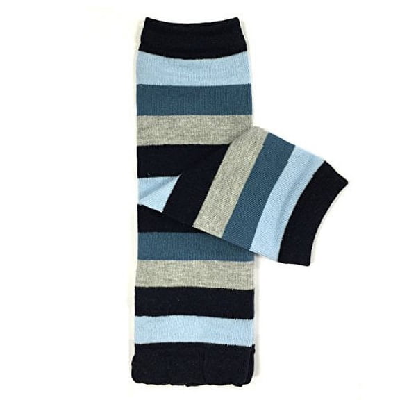 ALLYDREW Stripes, Polka Dots & Chevron Baby Leg Warmer & Toddler Leg Warmer for Boys & Girls, Blue Stripes