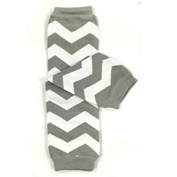 ALLYDREW Stripes Polka Dots & Chevron Baby Leg Warmer & Toddler Leg Warmer for Boys & Girls Gray & White Chevron