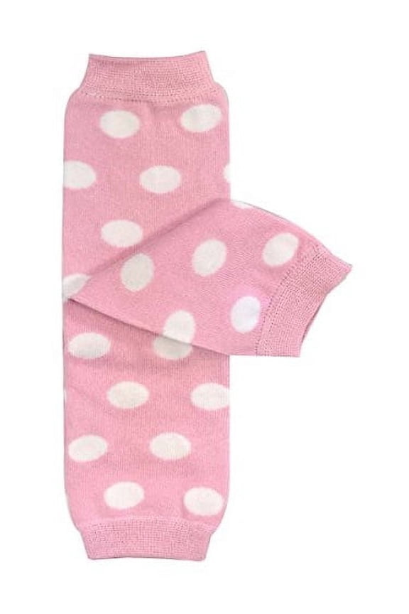 Stripes, Polka Dots & Chevron Baby Leg Warmer & Toddler Leg Warmer for Boys & Girls, Light Pink & White Polka Dots