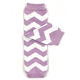 thumbnail image 1 of ALLYDREW Stripes, Polka Dots & Chevron Baby Leg Warmer & Toddler Leg Warmer for Boys & Girls, Purple & White Chevron, 1 of 2