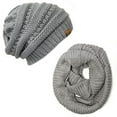 thumbnail image 1 of ALLYDREW Thick Knitted Winter Infinity Circle Scarf and Slouchy Beanie Set, 1 of 6