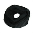 thumbnail image 1 of ALLYDREW Unisex Soft Thick Knitted Winter Warm Infinity Scarf Ribbed Knit Infinity Loop Scarf - Black Thick Infinity Scarf, 1 of 2