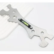 ALLYOUGER 1 Pack Multi-Functional Plumbing Wrench with Level Bubble, Stainless Steel Bathroom Repair Tool