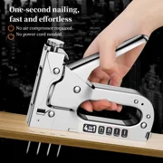 ALLYOUGER 1 Pcs Heavy Duty Manual Staple Gun, Hand Powered Stapler Tool for Wood, Fabric, Decor & Home DIY Repair