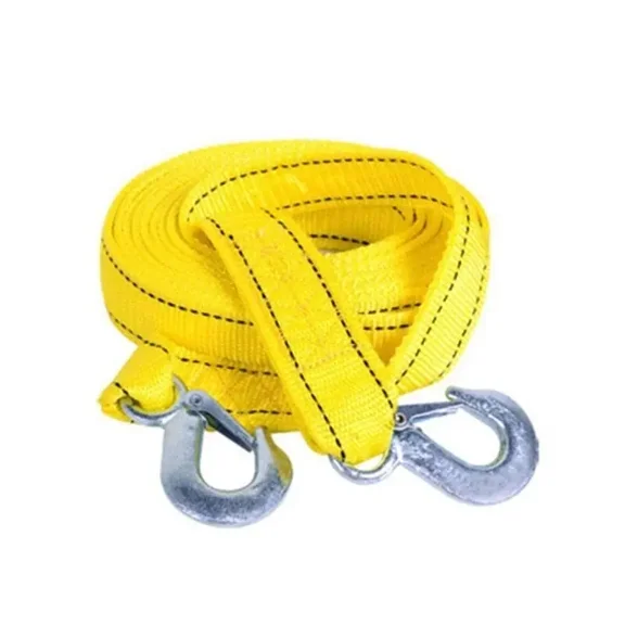 ALLYOUGER  5 Ton Heavy Duty Tow Strap, 4M Double Layer Thick Car Towing Rope with Safety Hooks for SUV Truck Vehicle Emergency Rescue