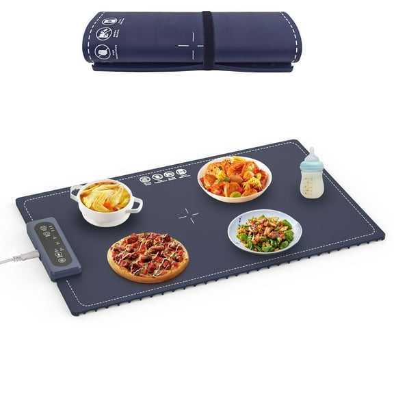 ALLYUU Electric Warming Tray with Adjustable Temperature Controls for Serving and Heating Food at Parties