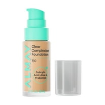 Almay Clear Complexion Foundation, Oil-Free Face Makeup for Acne-Prone Skin, 710, 1 fl oz