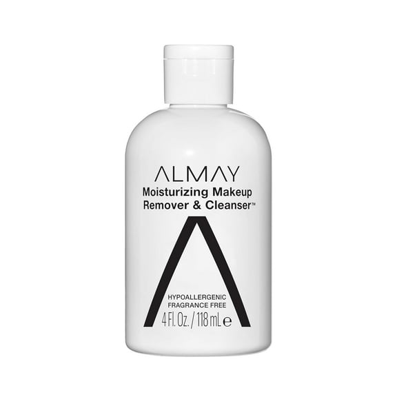 Almay Moisturizing Makeup Remover & Cleanser, Fragrance Free, 4 fl oz (118 ml)