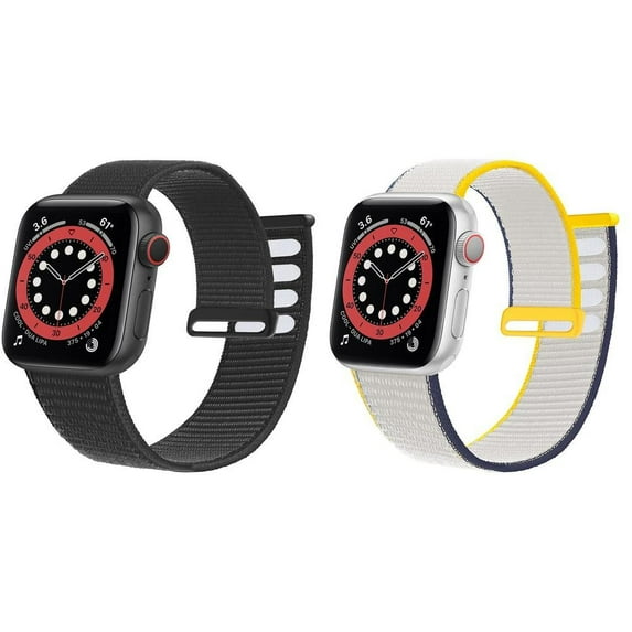 ALMNVO 1-2-3Pack Adjustable Nylon Sport Loop for Apple Watch Bands 49mm 45mm 44mm 40mm 41mm 38mm 42mm for Women Men, Braided Velcro Bands Wristbands for iWatch Series Ultra 8 7 SE 6 5 4 3 2 1