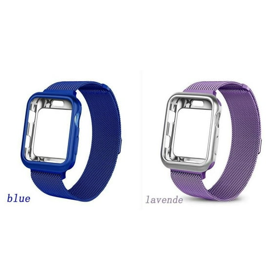 ALMNVO 1/2Pack Milanese Loop Bands Compatible with Apple Watch Bands and Case 44mm 38mm 42mm 40mm Stainless Steel Strap Meshl Metal Wrist and TPU Protective Cover Bumper for iWatch Series SE 6 5 4 3 2