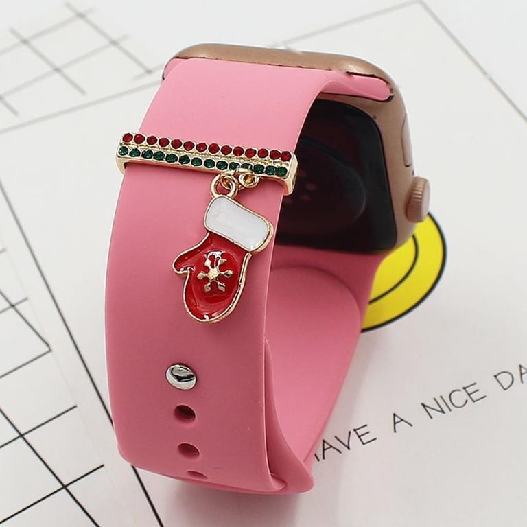 NEW Samsung Galaxy Pink Watch Band with Charms Pink Passion Samsung Galaxy Watch Band / Beaded Watch Band  main image 4