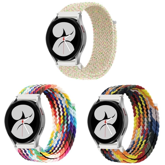 ALMNVO (1Pack/3Pack) 20mm 22mm Nylon Braided Bands for Samsung Galaxy Watch 4/5 44mm 40mm/Classic 46mm 42mm/Active 2 Sport Loop Velcro
Wristband Strap for Samsung Watch 5 pro 45mm/3/Gear s3 frontier