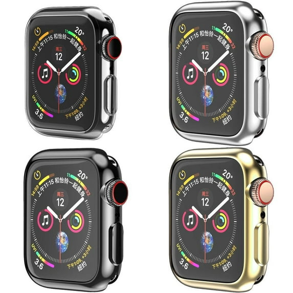 ALMNVO 2/3/4 Pack Soft Case Cover Compatible with Apple Watch Case 41mm 40mm 38mm 45mm 44mm 42mm TPU Shell Protector Bumper Covers Replacement iWatch Series 9 8 7 6 SE 5 4 3 2 1
