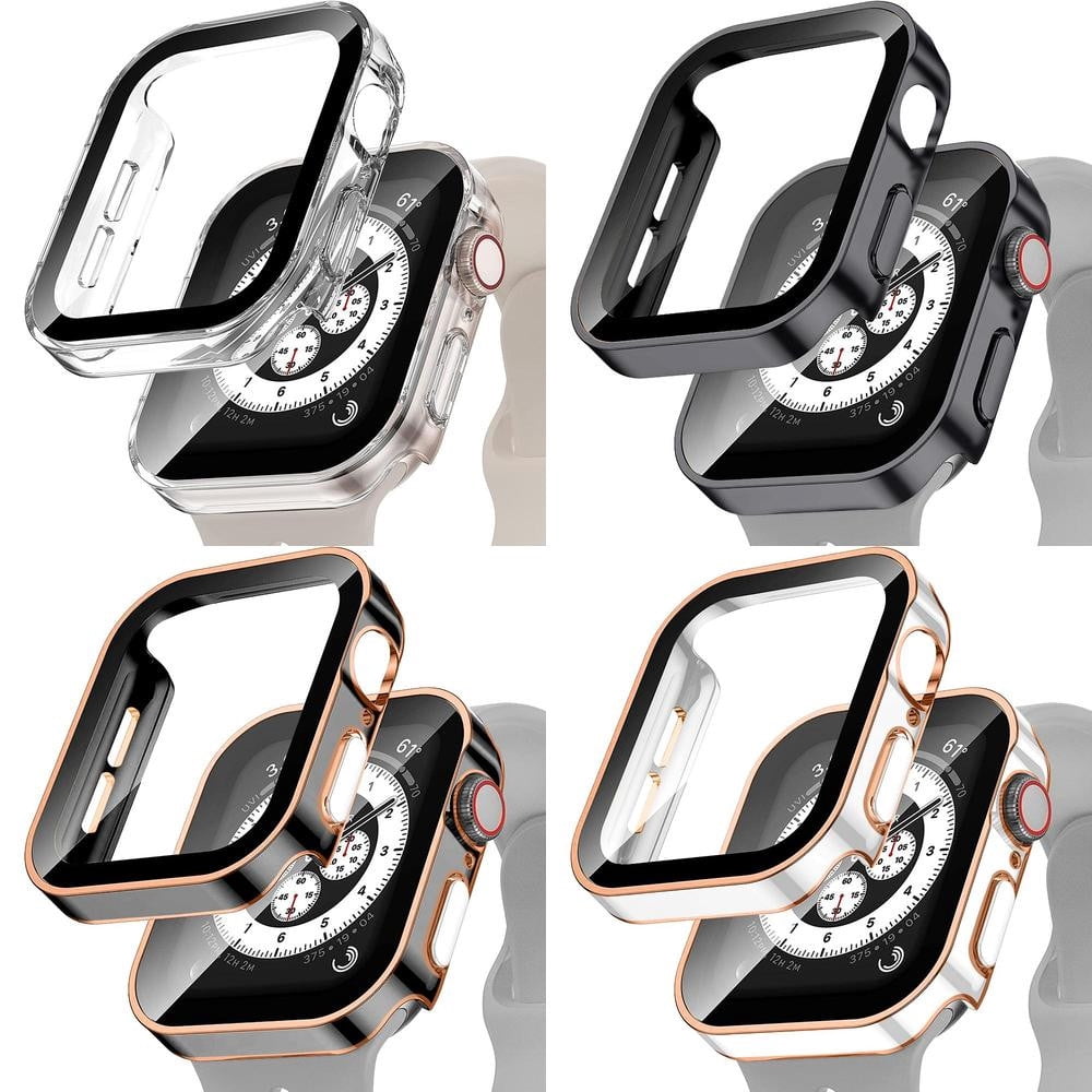 Android Compatible Apple Watch Cases Reference: Almnvo 2 4Pack Hard Waterproof Cover Compatible With Apple Watch