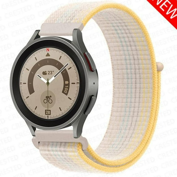 ALMNVO 20mm 22mm Band for Samsung Galaxy Watch 6 5 4 40mm 44mm/ 6 Classic 43mm 47mm 46mm 42mm/ Active 2 3, Adjustable Braided Velcro Nylon Loop Strap for Galaxy Watch 3 45mm 46mm Gear S3 S4 46mm