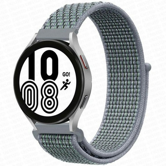 ALMNVO 20mm 22mm Band for Samsung Galaxy Watch 6 5 4 40mm 44mm/ 6 Classic 43mm 47mm 46mm 42mm/ Active 2 3, Adjustable Braided Velcro Nylon Loop Strap for Galaxy Watch 3 45mm 46mm Gear S3 S4 46mm