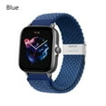 thumbnail image 1 of ALMNVO 20mm/22mm Band for Amazfit GTS/2/2e/3/GTS2 Mini/GTR/3/3Pro/GTR2/62mm/Stratos Nylon Braided Elastic Bracelet Amazfit Bip Strap -Blue, 1 of 7