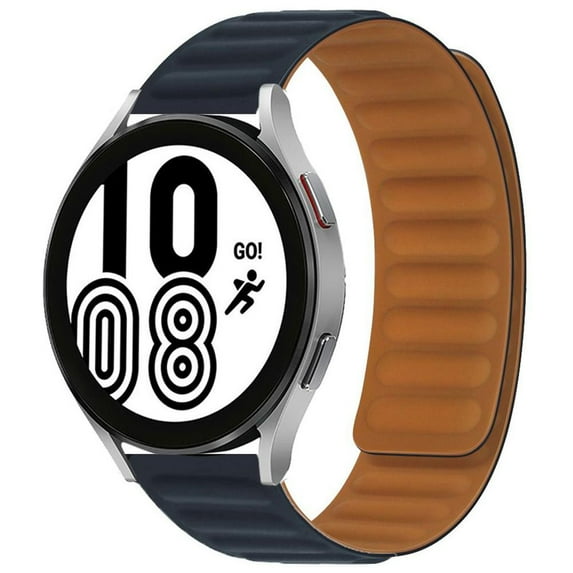 ALMNVO 20mm 22mm Bands for Samsung Galaxy Watch 6 5 4 40mm 44mm/ Watch 6 4 Classic 43mm 47mm 42mm 46mm/ 5 Pro 45mm/ Active 2 Watch/ Magnetic Leather Bands Magnet Loop for Samsung Amazfit Garmin watch
