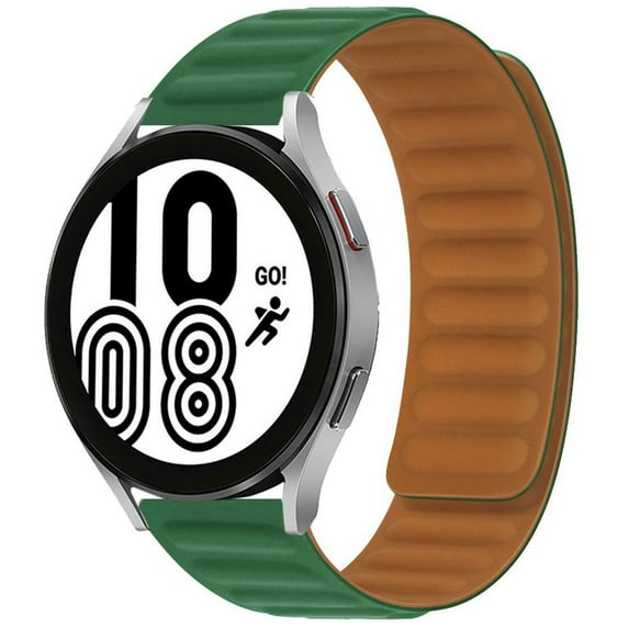 ALMNVO 20mm 22mm Bands for Samsung Galaxy Watch 6 5 4 40mm 44mm/ Watch 6 4 Classic 43mm 47mm 42mm 46mm/ 5 Pro 45mm/ Active 2 Watch/ Magnetic Leather Bands Magnet Loop for Samsung Amazfit Garmin watch